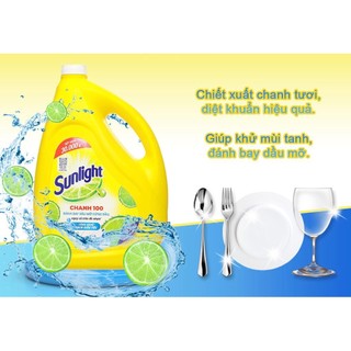 Nước rửa chén sunlight chanh 100 3,6kg