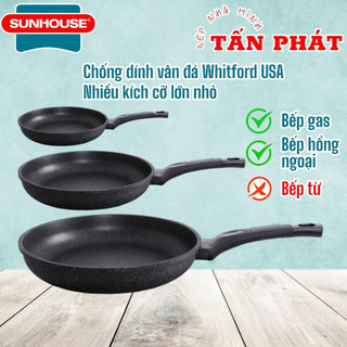 Chảo siêu bên đá Sunhouse size 18-30cm (Không dùng trên bếp từ)