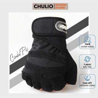 Găng tay tập Gym CHULIO, găng tay thể thao, bao tay tập gym, tập thể dục, đạp xe hở ngón, bảo vệ cổ tay