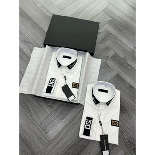 Áo Sơ Mi Nam Đô Xê 670 Dài Tay Chữ Kẻ Viền Cổ Bo Tay Ống Chun Chữ Logo Tag Gương Check Ngựa Chất Liệu Lanh Cotton