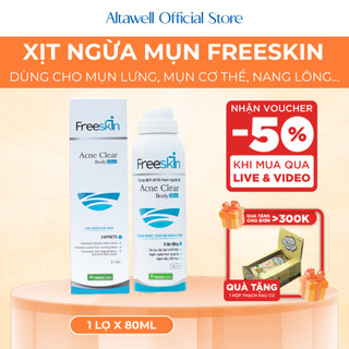 Xịt mụn lưng novocare freeskin, xịt mụn body - hỗ trợ giảm mụn & mờ thâm 80ml