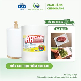 Khăn lau thực phẩm KRCLEAN 30x30cm/30x20cm 500 tờ, khăn lau cá thịt, bảo quản thực phẩm, quấn rau củ