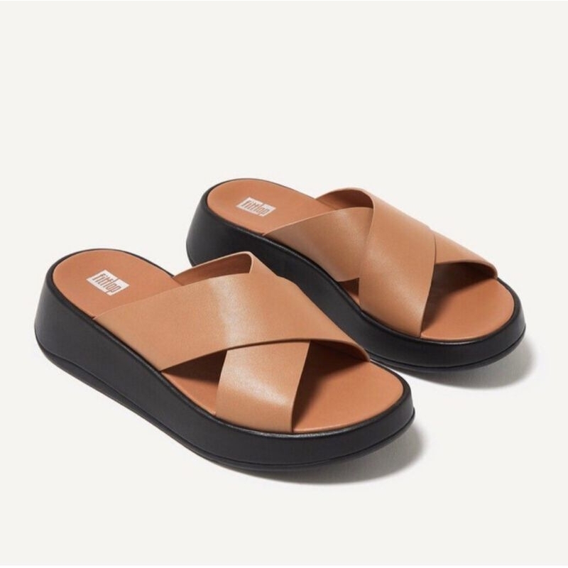 Dép FitFlop F-Mode Leather Flatform cho nữ
