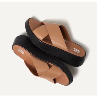 Dép FitFlop F-Mode Leather Flatform cho nữ