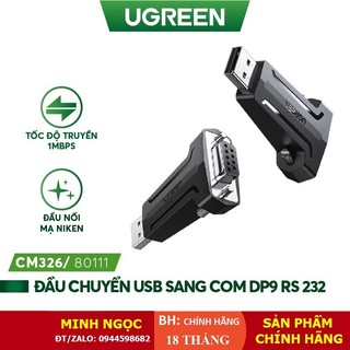 Đầu chuyển đổi usb sang com âm db9 rs232 ugreen 80111 chính hãng