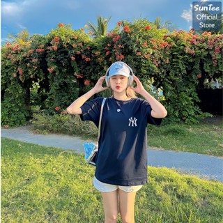 Áo thun form rộng unisex SUNTEE STFR004 phong cách basic in logo 01 vải cotton 250GSM thoáng mát