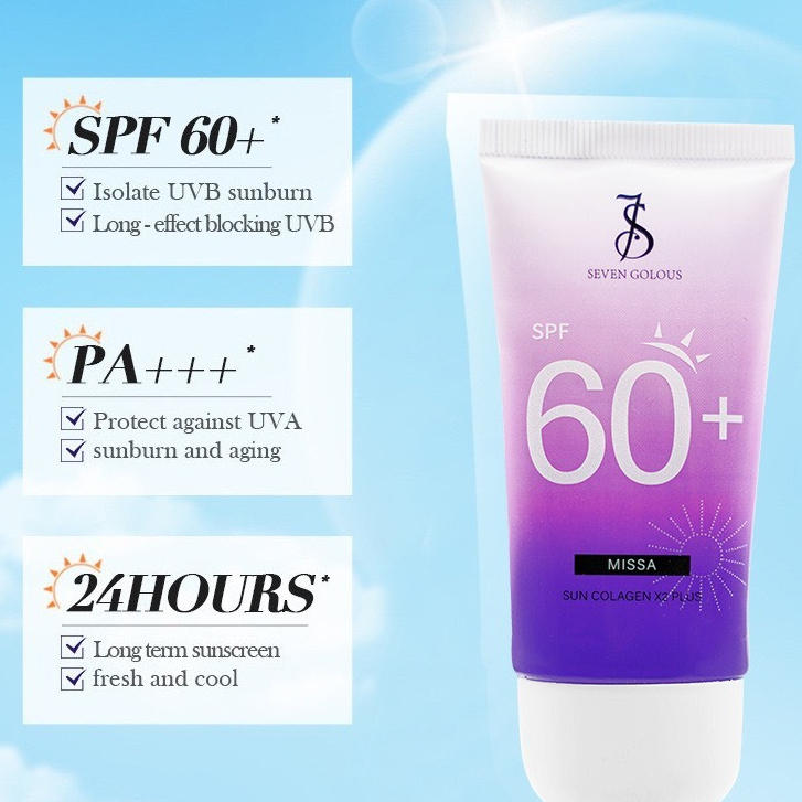 Kem Chống Nắng Trắng Da SEVEN GOLOUS - Kem Chống Năng Nâng Tone  Hàn Quốc SEVEN GOLOUS SPF 60+ PA +++