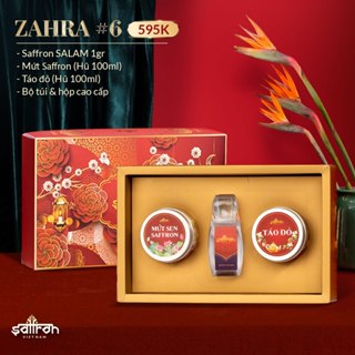[QUÀ tăng ] Nhụy hoa Nghệ tây Saffron 1gr  Táo đỏ + Mứt saffron hây Đông Trùng( ĐT)+ táo đỏ