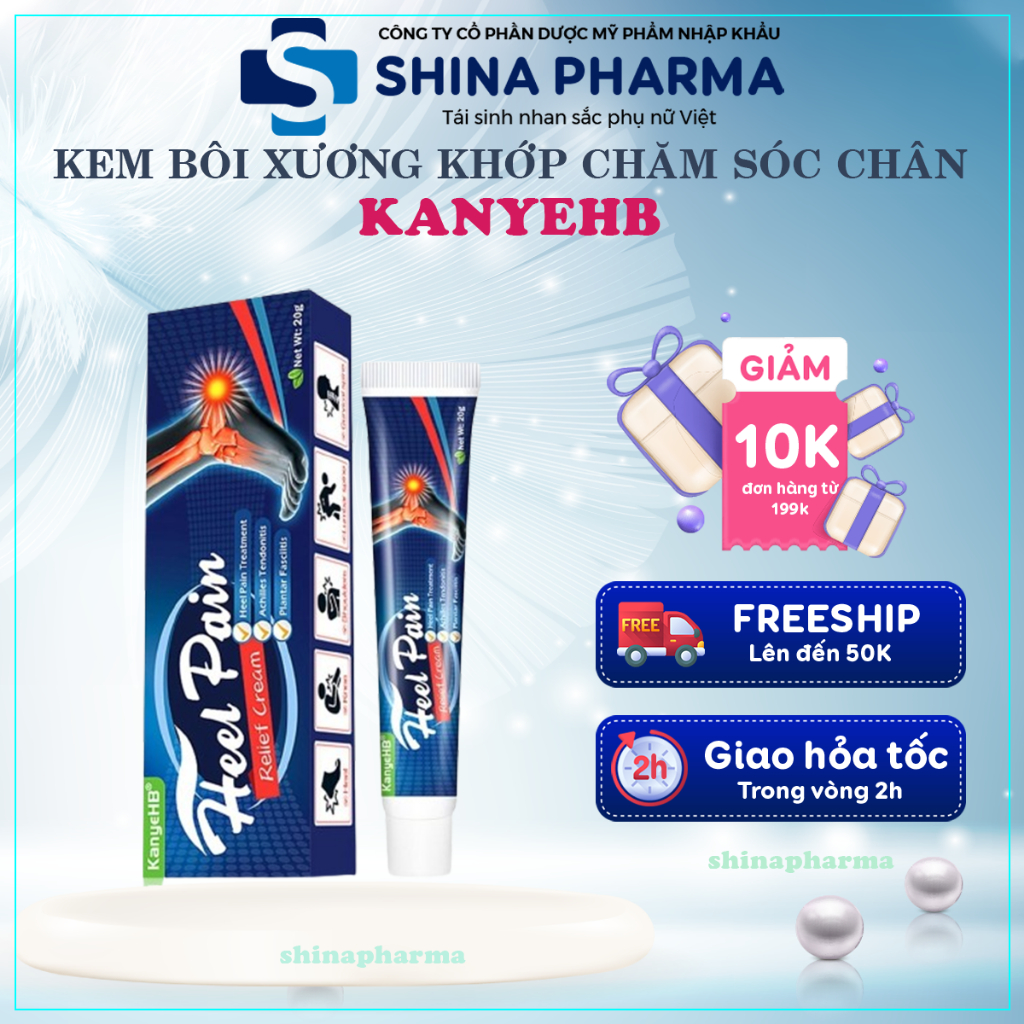 Kem Chăm Sóc Xương Khớp KanyeHB Heel Pain Relief Cream - Kem KanyeHB Giảm Đau Nhức Gót Chân, Mắt Cá Chân và Bàn Chân