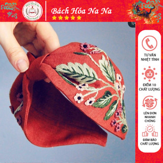 Bộ Kit Nguyên Liệu Tự Làm DIY Handmade TUBAN hoa lá mùa xuân- bạn tự may thêu băng đô cài tóc - Bách Hóa Na Na