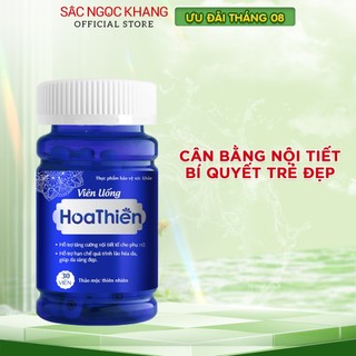 Viên uống cân bằng nội tiết tố nữ Hoa Thiên [hộp 30v] - SẮC NGỌC KHANG bí quyết trẻ đẹp từ bên trong