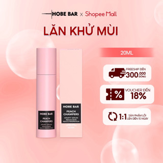 Lăn Khử Mùi HOBE BAR Hương Sâm Panh Đào Ngăn Tiết Mồ Hôi, Tạo Hương Thơm Cơ Thể