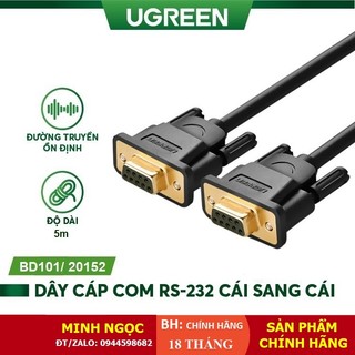 Cáp cổng com rs232 9 chân âm sang com 9 chân âm ugreen bd101 - hàng chính hãng