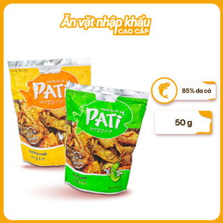 [GÓI] Snack Da Cá PATI Cao Cấp Chiên Giòn Vị Phô Mai/ Trứng Muối/ Bơ Tỏi