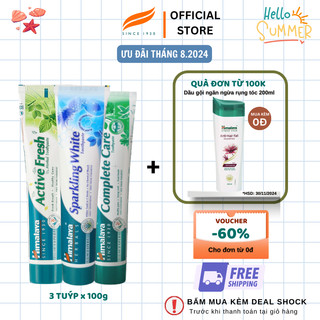 Combo 3 kem đáng răng Himalaya bảo vệ nướu chăm sóc răng chắc khỏe trắng sáng 100g/sản phẩm