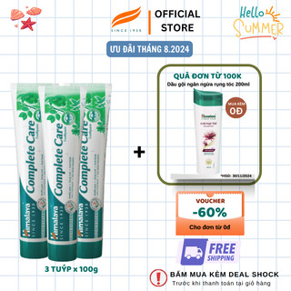 Combo 3 tuýp kem đánh răng bảo vệ nướu Himalaya Complete Care Toothpaste 100g/ tuýp