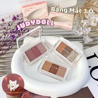   JUDYDOLL  Bảng Mắt Judydoll 3 Ô Mini Tone Ấm Nhũ Lì Eyeshadow Palette 2.5g 
