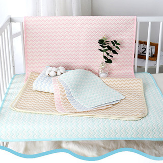 Miếng lót chống thấm cho bé sơ sinh  zic zắc Wooji sợi tre 4 lớp