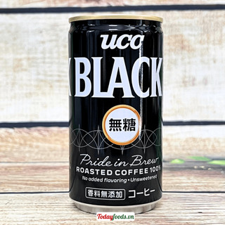Cà Phê Đen KHÔNG ĐƯỜNG UCC (Nhật Bản) lon 185G [Uống liền]
