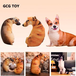 GCG🔥Ready Stock🔥  3D Đồ Chơi Thú Nhồi Bông Hình Con Chó Gấu Bông gối Hình Chó Người Lớn Và Trẻ Em