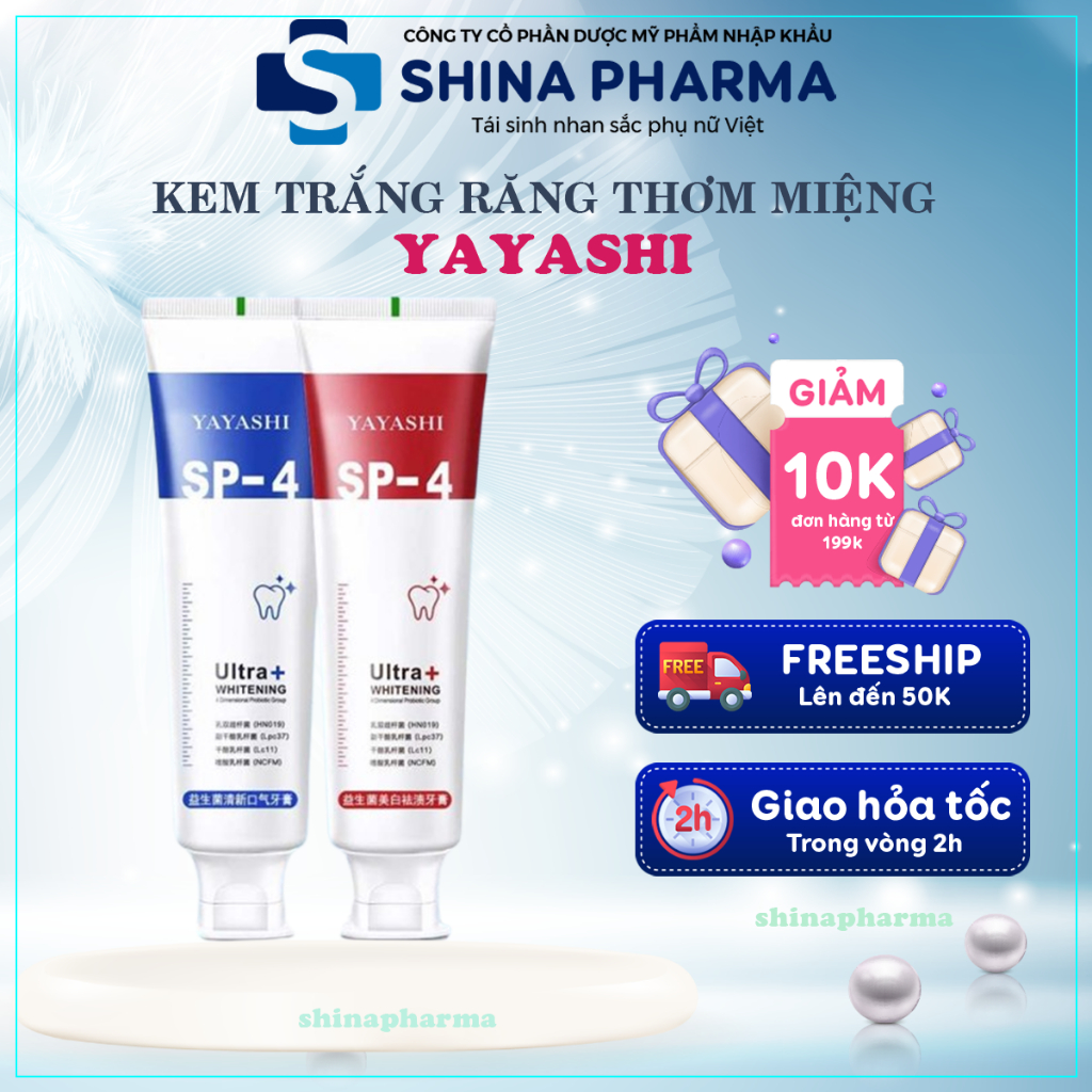 Kem Đánh Răng Trắng Răng Yayashi - Kem Đánh Răng Yayashi Giảm Ố Vàng Răng, Loại Bỏ Mùi Hôi, Chăm Sóc Răng Miệng Tại Nhà