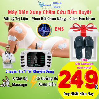 Máy Chạy Điện Tập Vật Lí Trị Liệu, Máy Mát Xa Điện Xung Châm Cứu Xoa Bóp Trị Nhức Mỏi Toàn Thân Nhanh Chóng