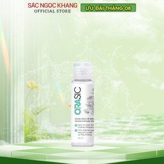 [Size du lịch] Dung dịch vệ sinh phụ nữ Orasic SẮC NGỌC KHANG 30ml chiết suất từ thiên nhiên giúp làm sạch và khử mùi
