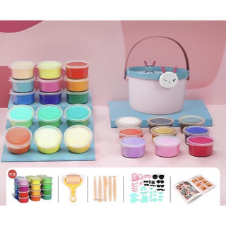 Đất nặn 24 màu an toàn cho bé kèm hộp đựng xinh xắn [Full phụ kiện/sách hướng dẫn]