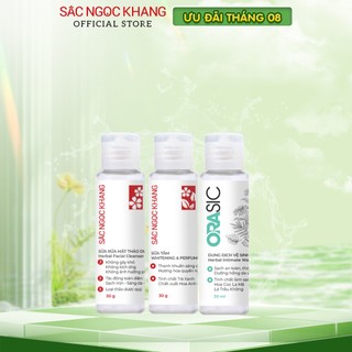 [Size du lịch] Bộ sản phẩm thiết yếu Sắc Ngọc Khang gồm Sữa tắm 30g+ Sữa rửa mặt 30g+Dung dịch vệ sinh phụ nữ 30g