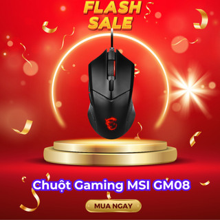 Chuột gaming có dây msi clutch gm08- dpi 4200 - led rgb - cáp 1,8m - phím omron 10 triệu lần nhấp - bảo hành 1 năm