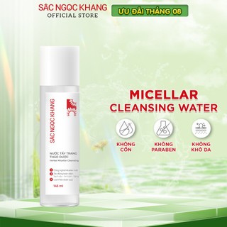 Nước Tẩy Trang Thảo Dược Thiên Nhiên Sắc Ngọc Khang 145ml giúp làm sạch sâu bụi bẫn bã nhờn & ngừa mụn