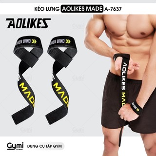 [1 Đôi] Dây Kéo Lưng AOLIKE MADE A-7637 | Quấn Cổ Tay Hỗ Trợ Nâng Tạ Aolikes Chính Hãng