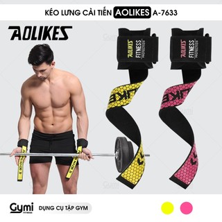 [1 Đôi] Dây Kéo Lưng Cải Tiến Aolikes AL-7633 | Quấn Cổ Tay Nâng Tạ, Đu Xà, Tập Gym Chính Hãng
