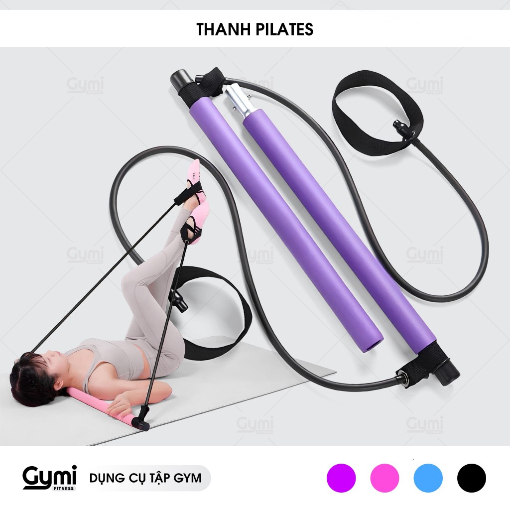  Thanh Tập Pilates Đa Năng - Có Dây Kháng Lực - Tập Toàn Thân Tay Lưng Ngực Mông Chân Đùi 