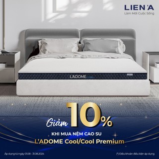 Nệm cao su thiên nhiên l'adome cool premium liên á dày 15cm - đệm mát giấc say