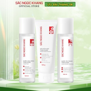 Combo 3 món làm sạch sâu Sắc Ngọc Khang giúp làm sạch bụi bẩn, dầu thừa, bã nhờn, ngừa mụn