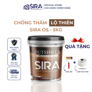 Sơn Chống Thấm Lộ Thiên SIRA- Sơn chống thấm ngoài trời, Chống thấm tường đứng, Sàn mái sân thượng