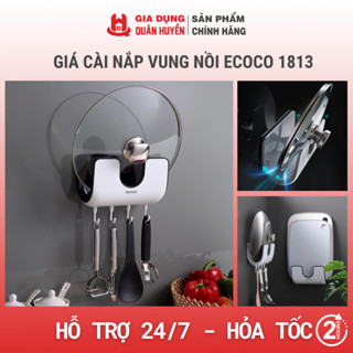 Giá cài nắp vung nồi ECOCO, Kệ treo thớt, đồ nhà bếp dán tường cao cấp 1813