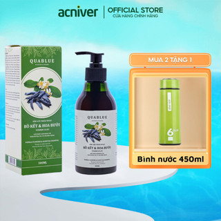 Dầu Gội Tinh Chất Bưởi Xanh, Bồ Kết Quablue giúp tóc khỏe suôn mượt, giảm rụng tóc, giảm nấm da đầu -Chai 300ml