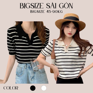  Áo Thun Sọc Kẻ Vải Thun Tăm Bigsize 50 – 100Kg Bigsize Sài Gòn - B.1192 