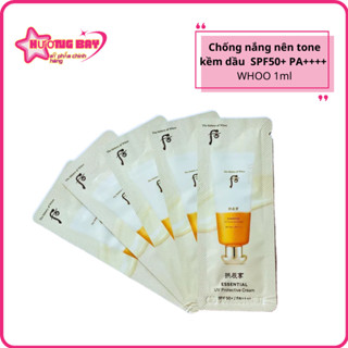 Combo 10 gói sample kem chống nắng dưỡng trắng đông y Whoo Jin Hea Yoon Sun Cream SPF50+/PA+++