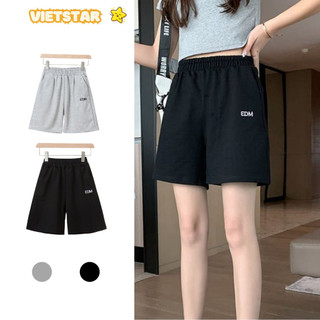 Quần đùi Unisex cạp chun EDM quần short nam nữ thể thao đi chơi chất thun mềm mát XINHQUEEN