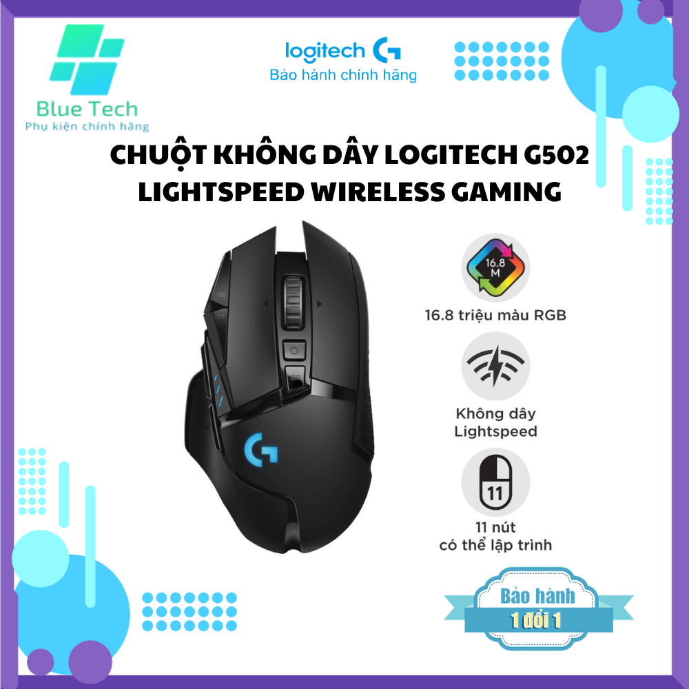 Chuột game không dây Lightspeed Logitech G502 - RGB - Bảo Hành Chính Hãng 24 Tháng