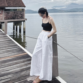 Quần trắng linen tưng premium