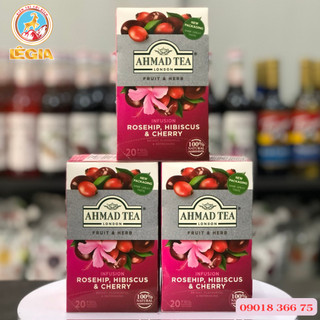 Trà ahmad nụ hồng, anh đào khô và hoa dâm bụt đỏ 40g - ahmad rosehip, hibiscus, cherry fruit & herbal tea