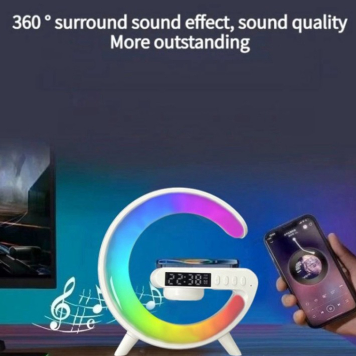 Loa Bluetooth Mini G63 Led GRB, Loa chữ G tích hợp đồng hồ (Không sạc được điện thoại)