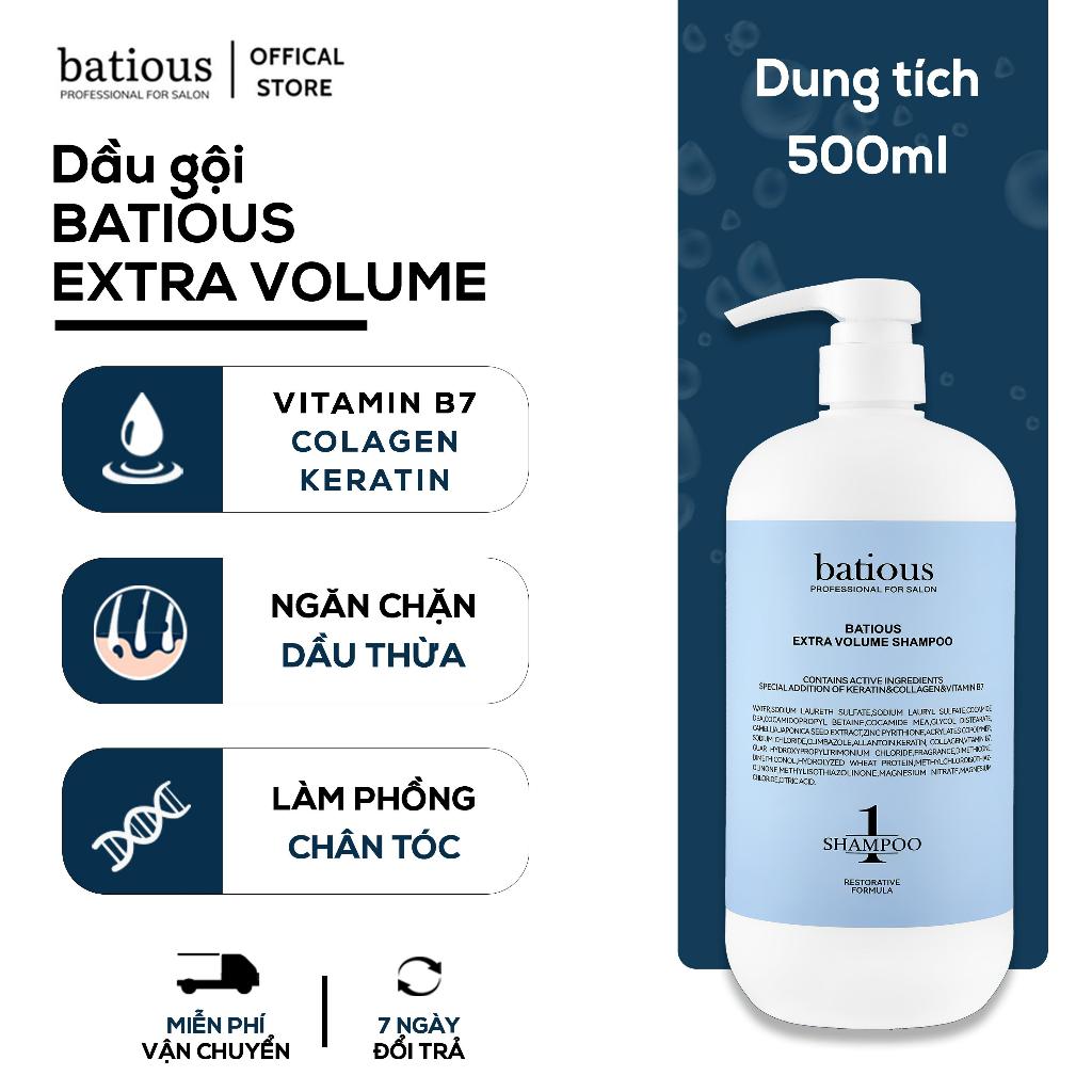 Dầu gội BATIOUS Extra Volume Phù hợp cho tóc Dầu, Giảm dầu nhờn Tăng phồng chân tóc