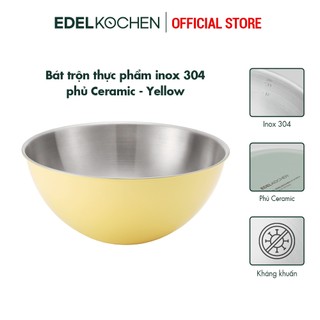 Bát trộn thực phẩm inox 304 Edelkochen Mixing Bowl - Màu Honey Yellow