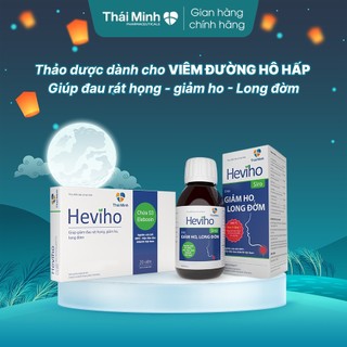 Heviho Thái Minh - Hỗ trợ giảm ho, long đờm từ thảo dược dùng cho người lớn, trẻ nhỏ - Viên& Siro Ho