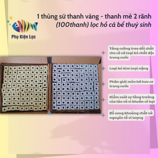 1 thùng sứ thanh vàng - thanh mè 2 rảnh lọc hồ cá bể thuỷ sinh